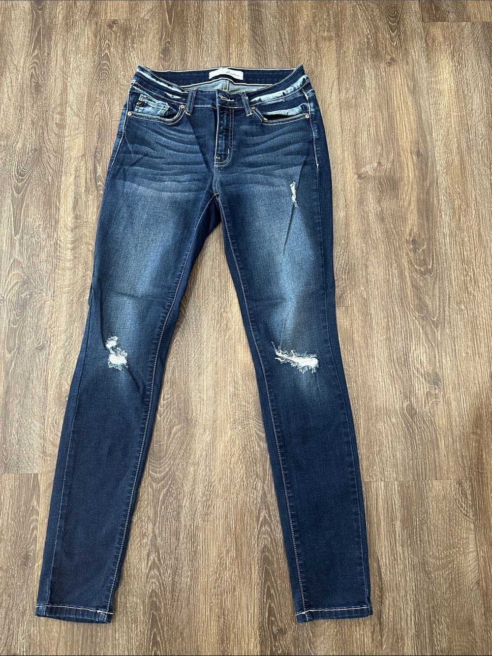 KanCan Dark Blue Distressed Skinny Jeans